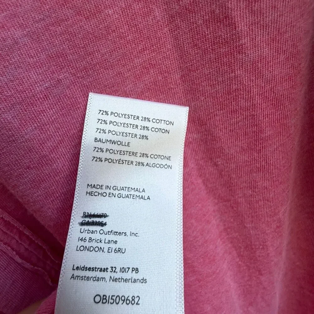 Free People X We The Free Vella Pocket Burnout Oversized Tee coral M NEW